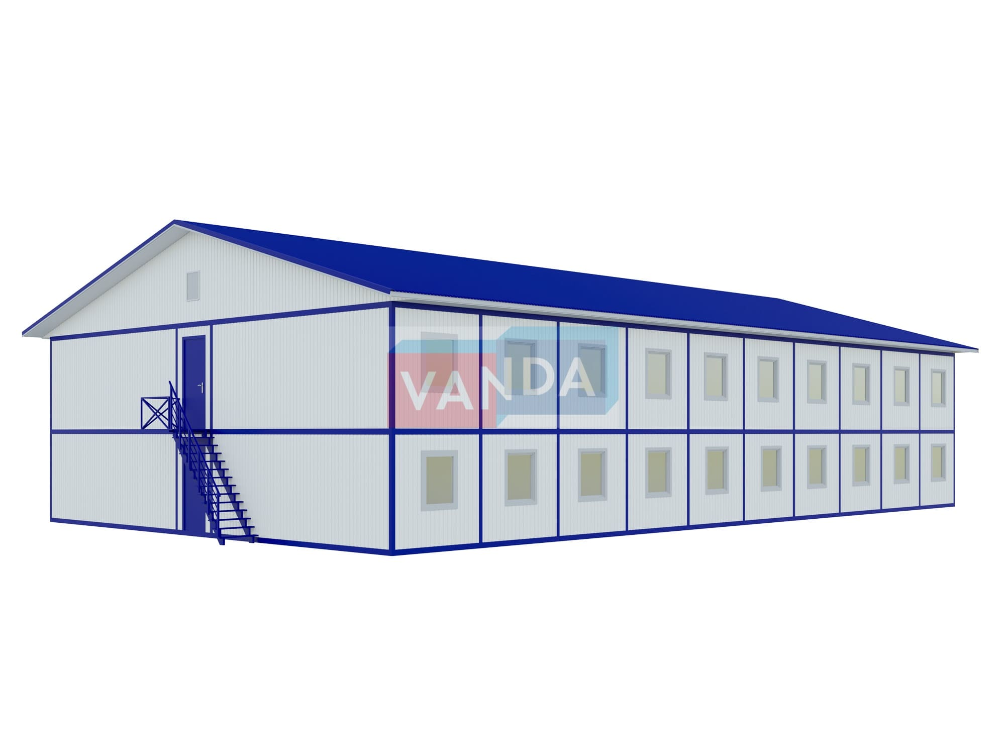 Проект общежития из блок контейнеров 14x24 Плита OSB